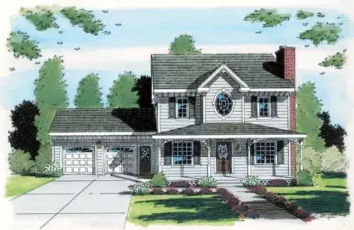 Southern house plans 46-505 - front exterior, 1,822 sq ft, 3 bed, 2 bath house plans | Monster House Plans