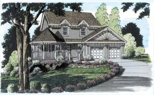 Victorian house plans 46-519 - front exterior, 1,826 sq ft, 4 bed, 2 bath house plans | Monster House Plans