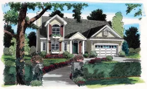 Traditional house plans 46-524 - front exterior, 2,102 sq ft, 3 bed, 2 bath house plans | Monster House Plans