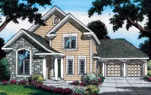 Traditional house plans 46-526 - front exterior, 2,070 sq ft, 3 bed, 2 bath house plans | Monster House Plans