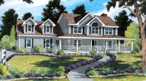 Southern house plans 46-529 - front exterior, 2,673 sq ft, 4 bed, 2 bath house plans | Monster House Plans