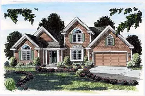 Traditional house plans 46-535 - front exterior, 2,780 sq ft, 3 bed, 2 bath house plans | Monster House Plans