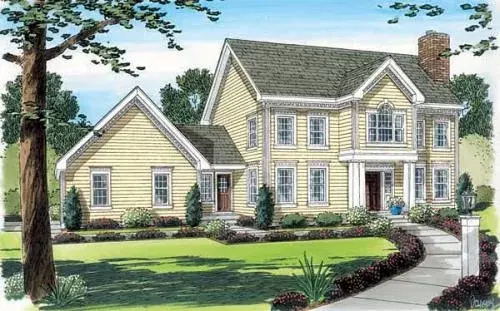 Southern Colonial house plans 46-545 - front exterior, 2,159 sq ft, 3 bed, 2 bath house plans | Monster House Plans