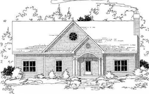 Traditional house plans 46-558 - front exterior, 2,117 sq ft, 3 bed, 2 bath house plans | Monster House Plans