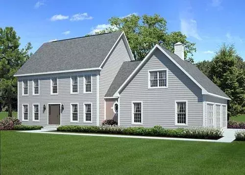 Colonial house plans 46-562 - front exterior, 2,138 sq ft, 3 bed, 2 bath house plans | Monster House Plans