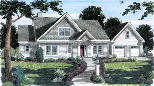 Traditional house plans 46-571 - front exterior, 2,592 sq ft, 3 bed, 2 bath house plans | Monster House Plans
