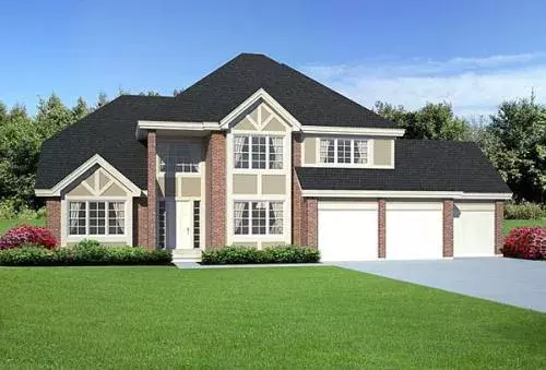 Traditional house plans 46-598 - front exterior, 2,674 sq ft, 3 bed, 2 bath house plans | Monster House Plans
