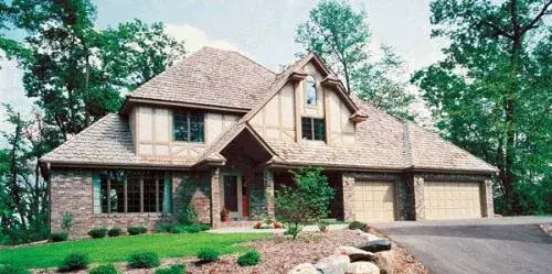 Tudor house plans 46-604 - front exterior, 2,710 sq ft, 4 bed, 2 bath house plans | Monster House Plans