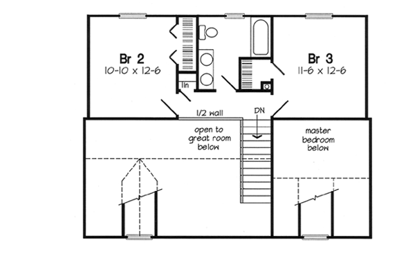 Upper/Second Floor Plan:46-616