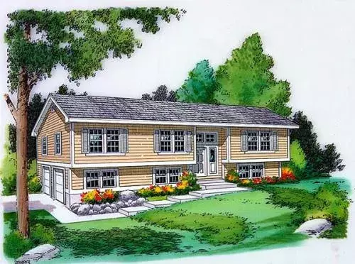 Traditional house plans 46-619 - front exterior, 1,994 sq ft, 3 bed, 2 bath house plans | Monster House Plans