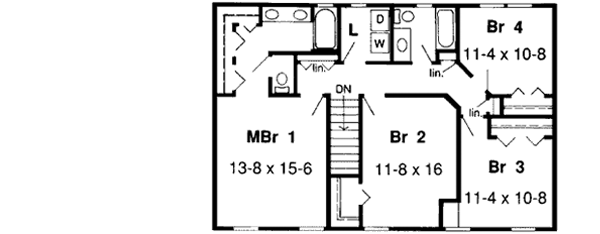 Upper/Second Floor Plan:46-622
