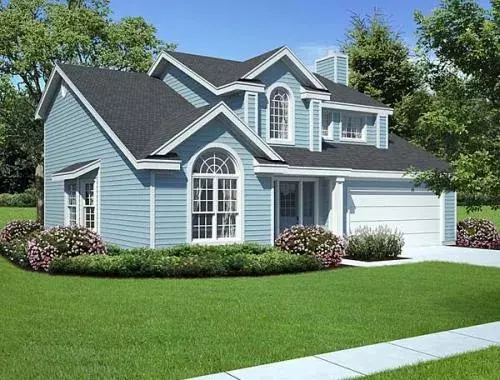 Traditional house plans 46-627 - front exterior, 1,930 sq ft, 3 bed, 2 bath house plans | Monster House Plans