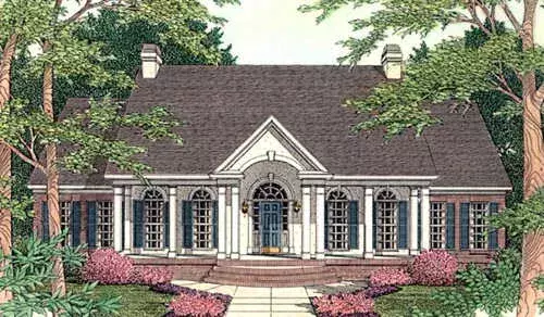 Southern house plans 47-106 - front exterior, 3,305 sq ft, 4 bed, 3 bath house plans | Monster House Plans