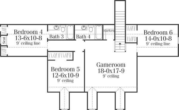Upper/Second Floor Plan:47-107