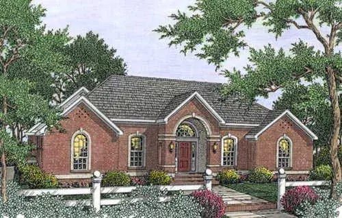Southern house plans 47-110 - front exterior, 2,420 sq ft, 3 bed, 2 bath house plans | Monster House Plans