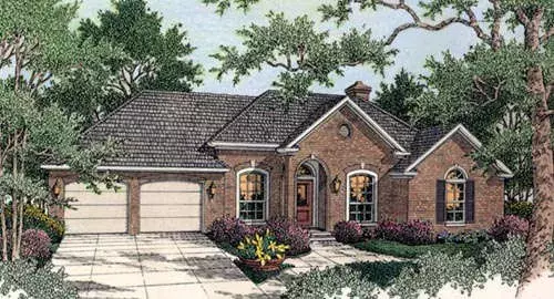 Traditional house plans 47-111 - front exterior, 1,926 sq ft, 4 bed, 2 bath house plans | Monster House Plans