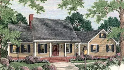 Country house plans 47-114 - front exterior, 2,014 sq ft, 3 bed, 2 bath house plans | Monster House Plans