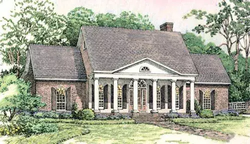 Southern house plans 47-128 - front exterior, 2,379 sq ft, 3 bed, 2 bath house plans | Monster House Plans