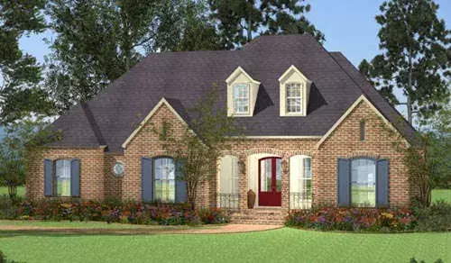 Country house plans 47-149 - front exterior, 2,280 sq ft, 4 bed, 2 bath house plans | Monster House Plans