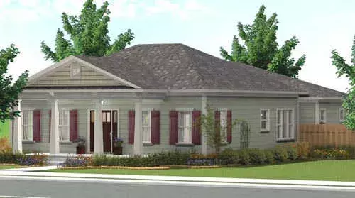 Southern house plans 47-151 - front exterior, 2,222 sq ft, 3 bed, 2 bath house plans | Monster House Plans