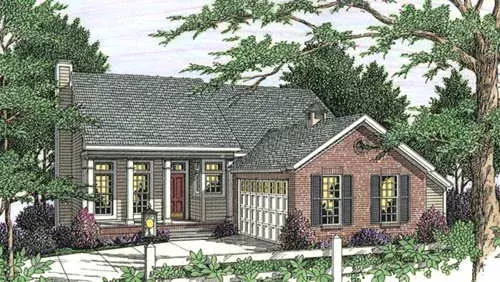 Traditional house plans 47-175 - front exterior, 1,983 sq ft, 3 bed, 3 bath house plans | Monster House Plans