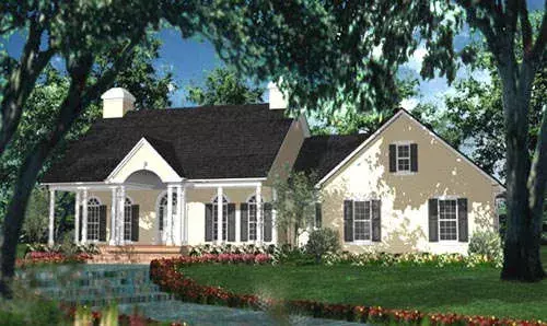 Southern house plans 47-178 - front exterior, 2,046 sq ft, 3 bed, 2 bath house plans | Monster House Plans