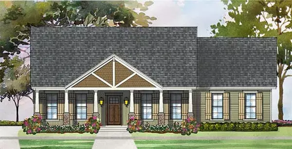 Craftsman house plans 47-203 - front exterior, 1,783 sq ft, 3 bed, 2 bath house plans | Monster House Plans