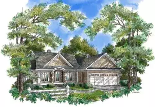 Traditional house plans 48-102 - front exterior, 1,537 sq ft, 3 bed, 2 bath house plans | Monster House Plans