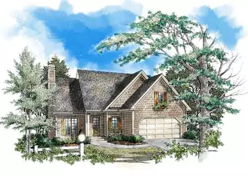 Traditional house plans 48-103 - front exterior, 1,694 sq ft, 3 bed, 2 bath house plans | Monster House Plans