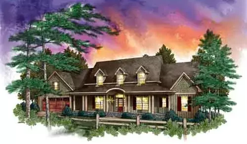 Country house plans 48-109 - front exterior, 2,780 sq ft, 3 bed, 2 bath house plans | Monster House Plans