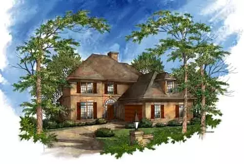 Traditional house plans 48-110 - front exterior, 2,816 sq ft, 3 bed, 2 bath house plans | Monster House Plans