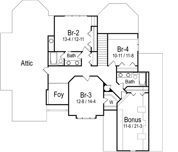 Upper/Second Floor Plan:48-111