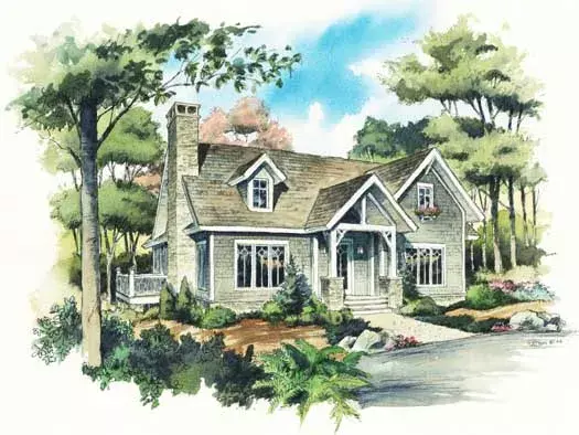 Country house plans 48-128 - front exterior, 2,042 sq ft, 3 bed, 3 bath house plans | Monster House Plans