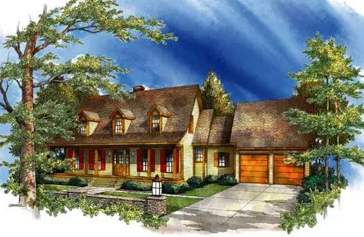 Country house plans 48-139 - front exterior, 2,896 sq ft, 4 bed, 3 bath house plans | Monster House Plans