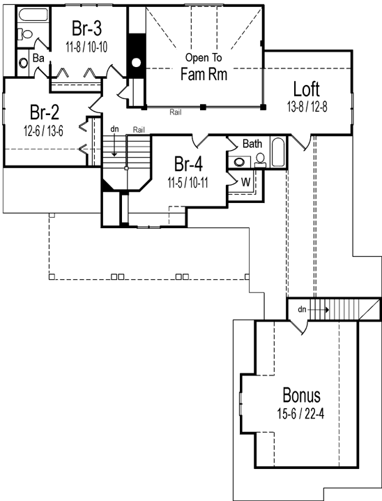 Upper/Second Floor Plan:48-140
