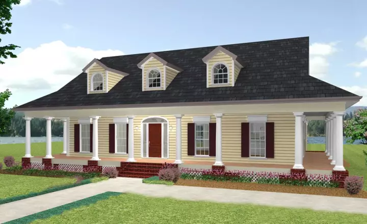 Country house plans 49-149 - front exterior, 2,123 sq ft, 3 bed, 2 bath house plans | Monster House Plans