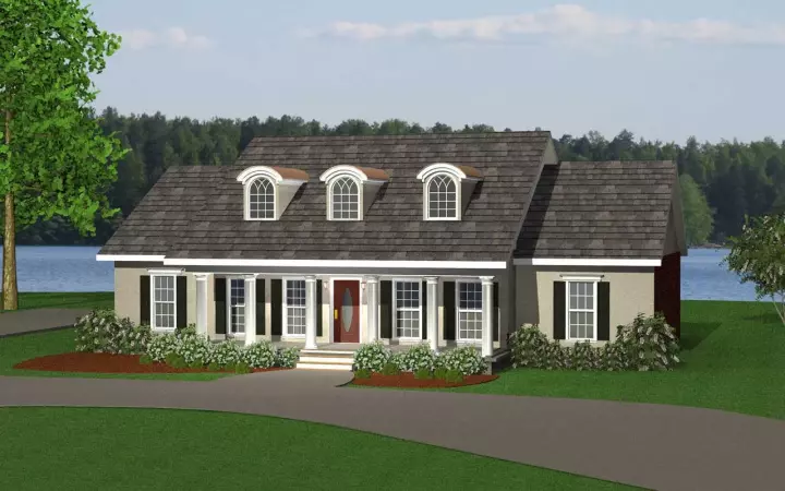 Southern house plans 49-157 - front exterior, 2,214 sq ft, 3 bed, 2 bath house plans | Monster House Plans