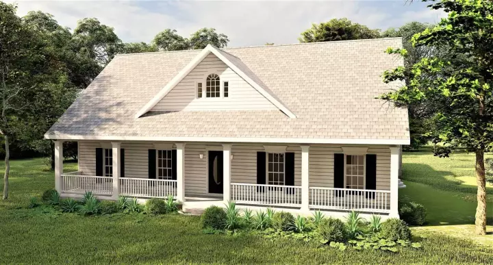 Southern house plans 49-160 - front exterior, 2,337 sq ft, 3 bed, 2 bath house plans | Monster House Plans