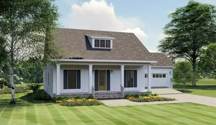 Bungalow house plans 49-194 - front exterior, 1,908 sq ft, 3 bed, 2 bath house plans | Monster House Plans