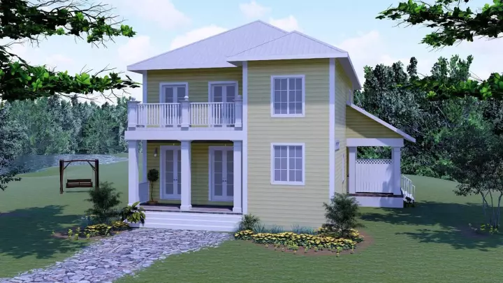 Southern house plans 49-214 - front exterior, 2,362 sq ft, 4 bed, 2 bath house plans | Monster House Plans