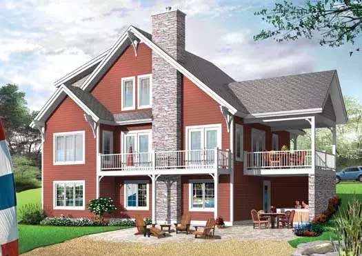 Traditional house plans 5-1041 - front exterior, 3,276 sq ft, 6 bed, 3 bath house plans | Monster House Plans