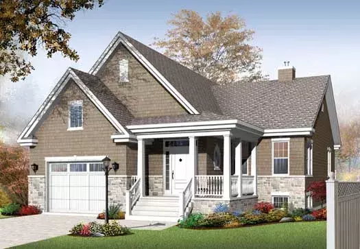 Country house plans 5-1056 - front exterior, 2,870 sq ft, 4 bed, 2 bath house plans | Monster House Plans