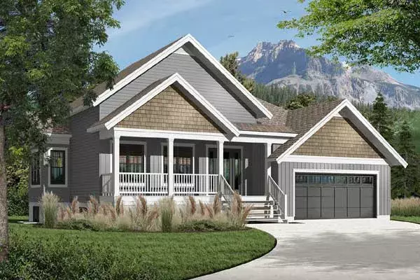 Craftsman house plans 5-1067 - front exterior, 2,754 sq ft, 4 bed, 3 bath house plans | Monster House Plans