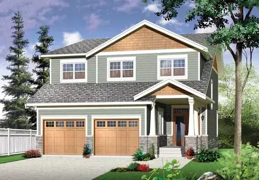 Craftsman house plans 5-1098 - front exterior, 2,271 sq ft, 4 bed, 2 bath house plans | Monster House Plans