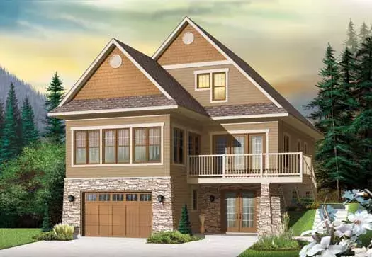 Craftsman house plans 5-1111 - front exterior, 2,927 sq ft, 4 bed, 3 bath house plans | Monster House Plans