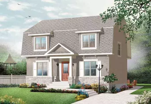 Hampton house plans 5-1131 - front exterior, 1,865 sq ft, 4 bed, 2 bath house plans | Monster House Plans
