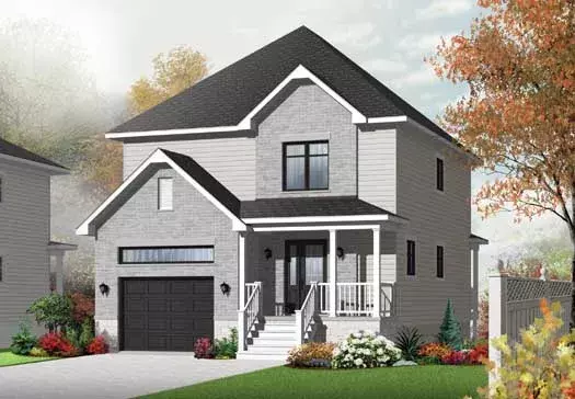Country house plans 5-1141 - front exterior, 1,580 sq ft, 3 bed, 1 bath house plans | Monster House Plans