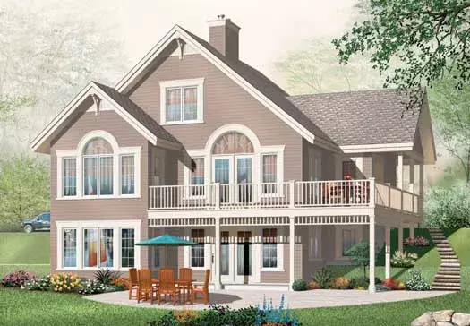 Traditional house plans 5-1143 - front exterior, 2,920 sq ft, 5 bed, 3 bath house plans | Monster House Plans