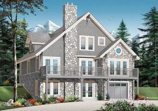 Traditional house plans 5-1144 - front exterior, 3,167 sq ft, 3 bed, 2 bath house plans | Monster House Plans