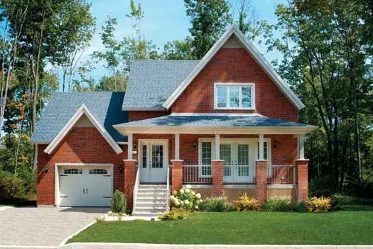 Country house plans 5-1156 - front exterior, 1,322 sq ft, 2 bed, 1 bath house plans | Monster House Plans